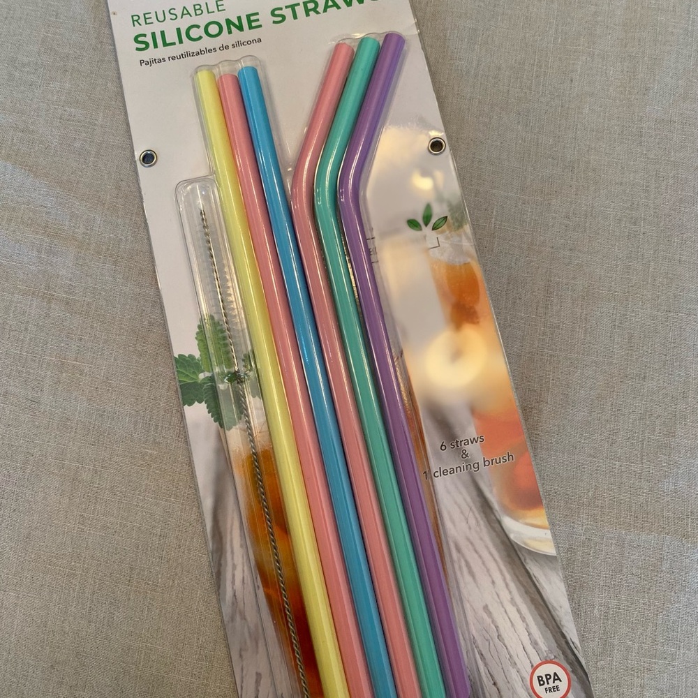 Reusable Silicone Straws - Pastel Multi-Color Set